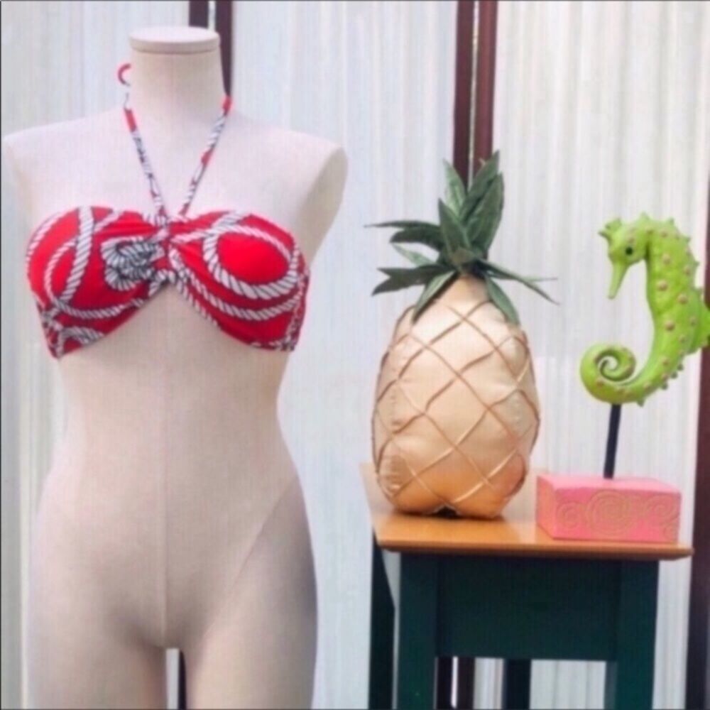 Nautical Anchor Halter Bandeau Swim Top